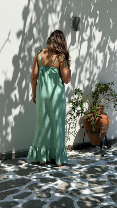 MINT MAXI DRESS-Μακρύ φόρεμα στο χρώμα της  μέντας